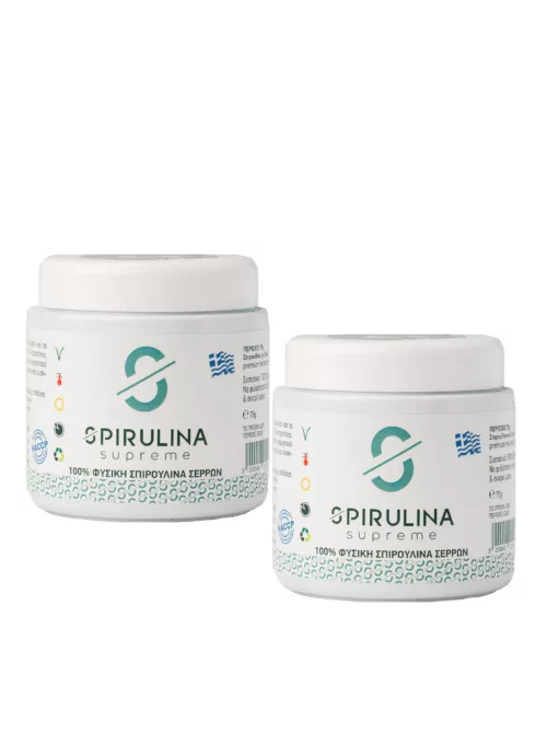 Σπιρουλίνα Spirulina Supreme Πακέτο, 1+1 Συσκευασίες x 180 Δισκία