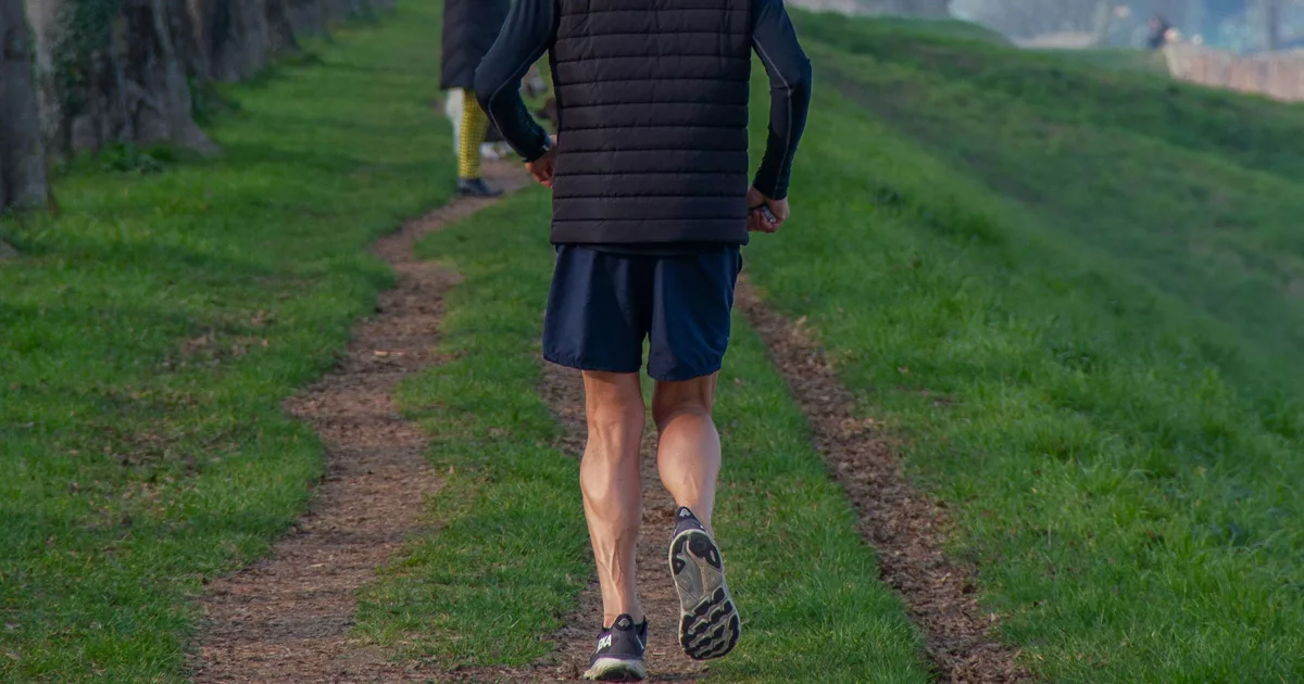 A man ready to go for a walk.